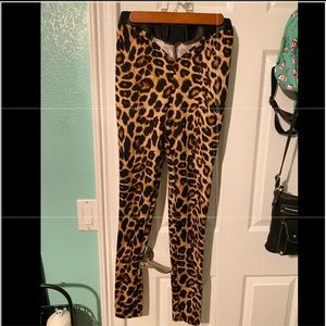 Dolls Kill Leopard Buckle Leggings